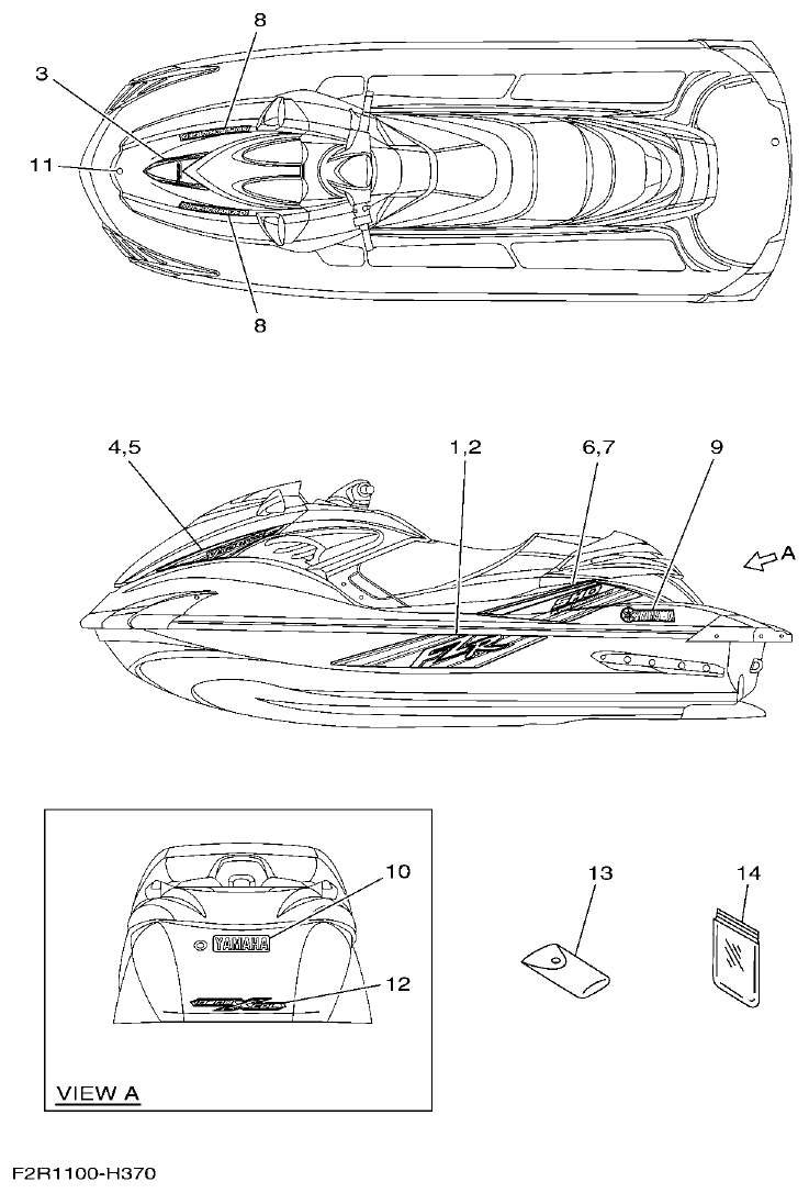 Yamaha GX18 GRAPHICS parts diagram